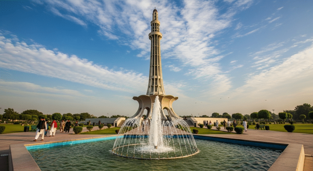 Tours 3 Explore Minar-e-Pakistan as part of car tours in Lahore. Reliable rent a car in Lahore services available for sightseeing and city travel.